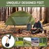 84.6*34.5*49.2in military green camping tent with tent storage bag and adjustable leg brackets with camp bed