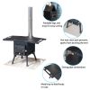 Wood Camping Stove Black 57.5*31*37cm