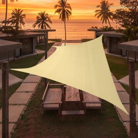 Artpuch Custom Size Beige Sun Shade Sail Triangle Canopy 185 GSM Durable Fabric UV Block Awning for Outdoor Patio Garden Backyard (Customized Availabl (Color: Beige, size: 09'x23')